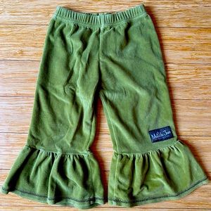 Matilda Jane green velvet flare pants size 4